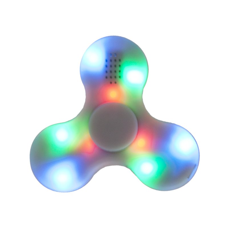 фото Колонка беспроводная bluetooth «lp» spinner с led подсветкой (белая)