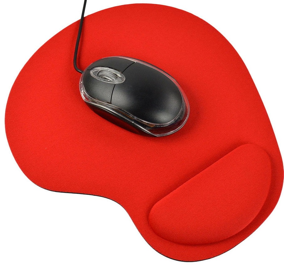 фото Силиконовый коврик для мыши с поддержкой запястья, красный