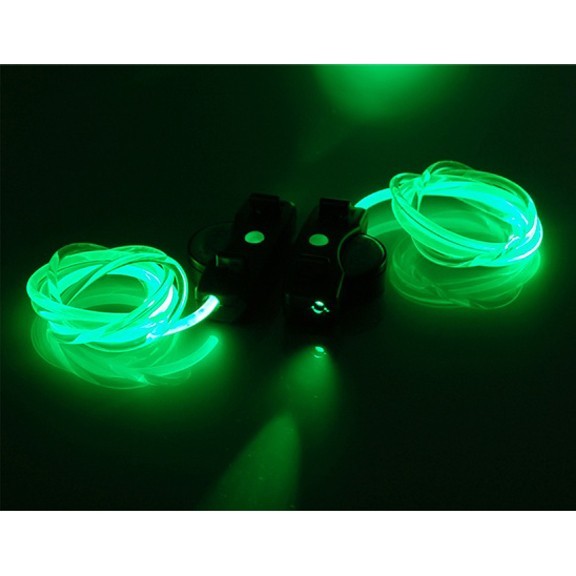 фото Шнурки с led подсветкой, зеленый