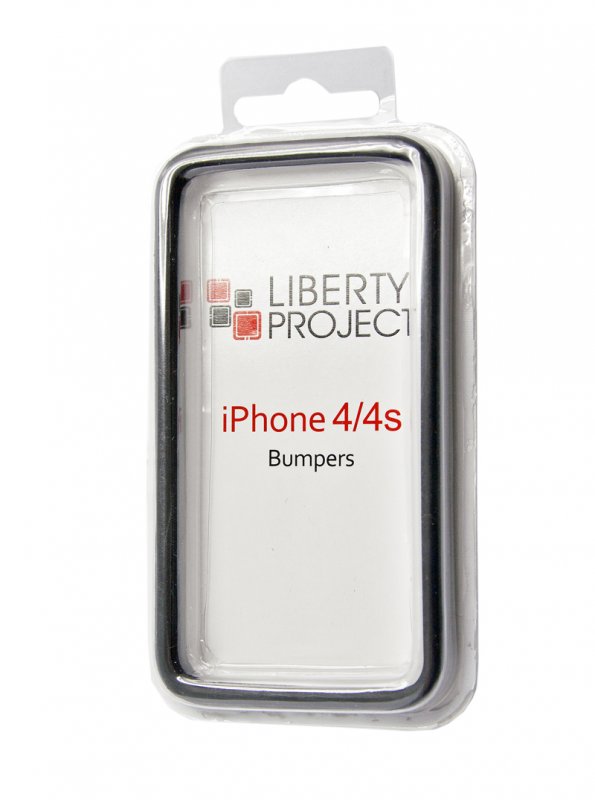фото Чехол/накладка «lp» bumpers для iphone 4/4s (черный) блистер