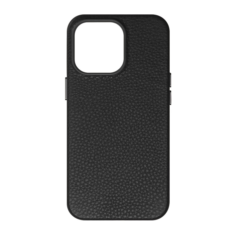 фото Чехол leather case для apple iphone 13 pro, черный, картон, deppa