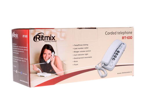 фото Телефон ritmix rt-100 black