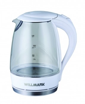 фото Чайник электрический willmark wek-1708g (1.7л, 2200в) белый