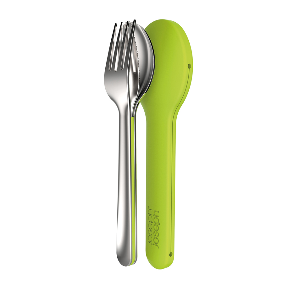 фото Joseph joseph набор столовых приборов goeat cutlery set, 3 шт. зеленый