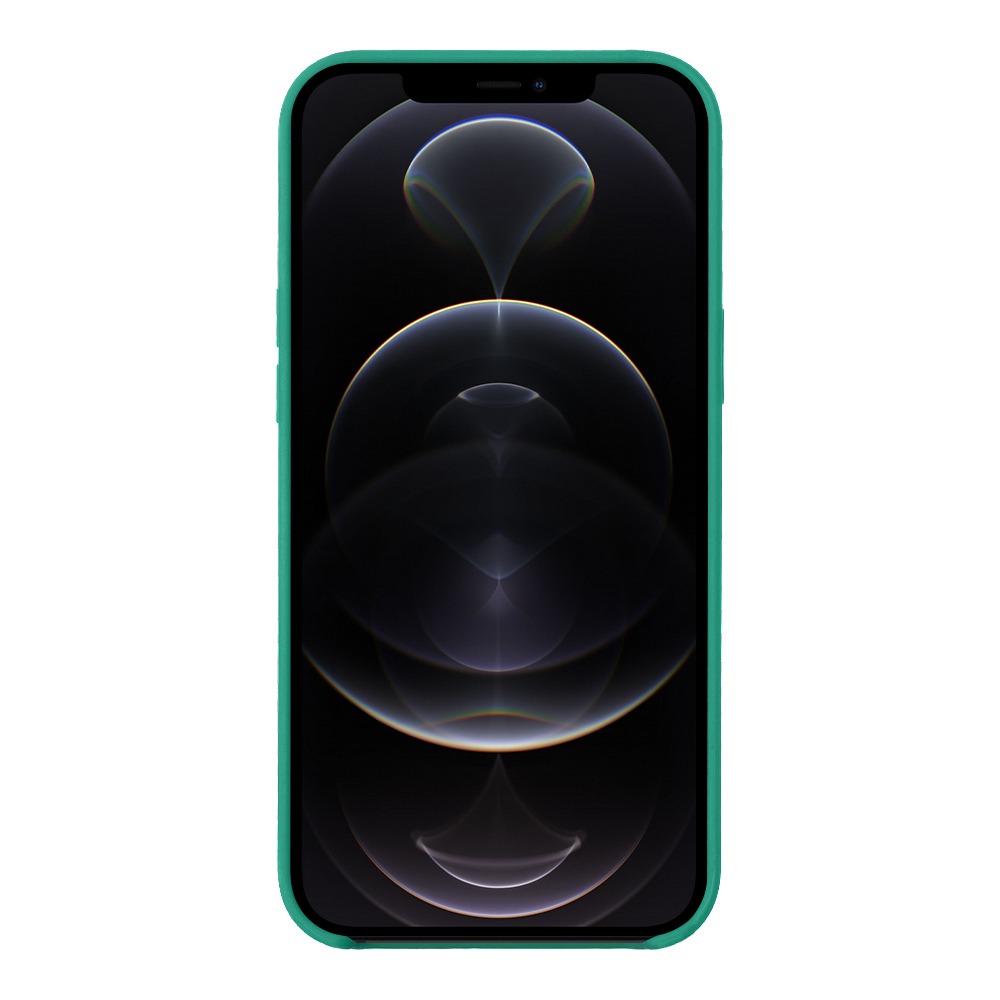 фото Накладка liquid silicone для apple iphone 12 pro max, зеленый, картон, deppa