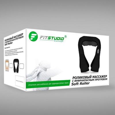 фото Роликовый массажер с ик-прогревом fitstudio soft roller (черный)