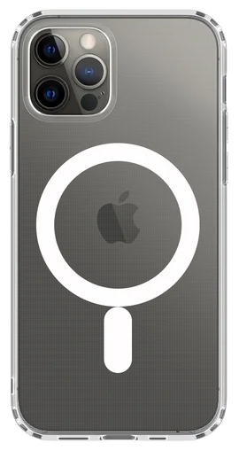 фото Чехол gel pro magsafe для apple iphone 12 pro/12, прозрачный, картон, deppa