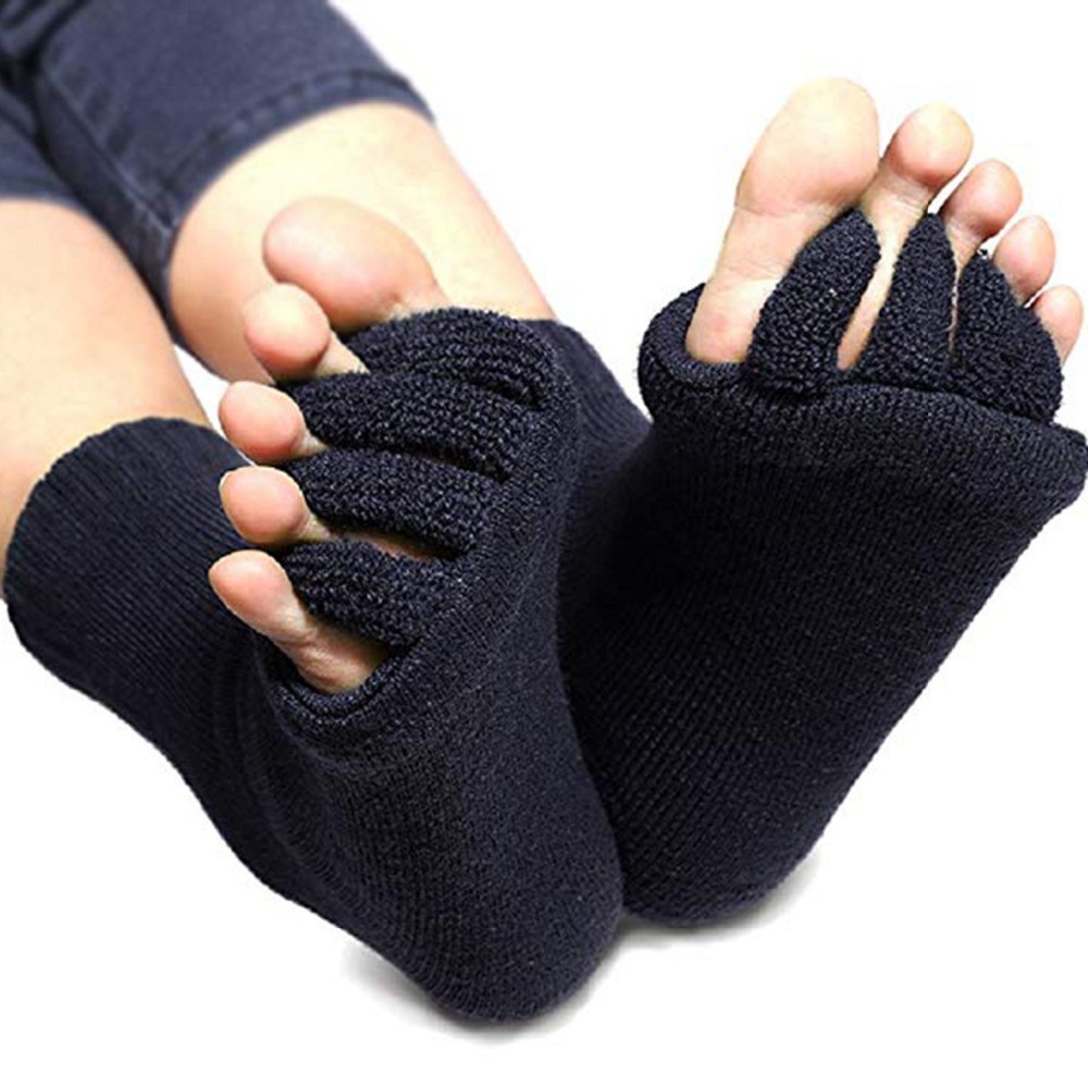 фото Массажные носки-разделители для пальцев ног, чёрный