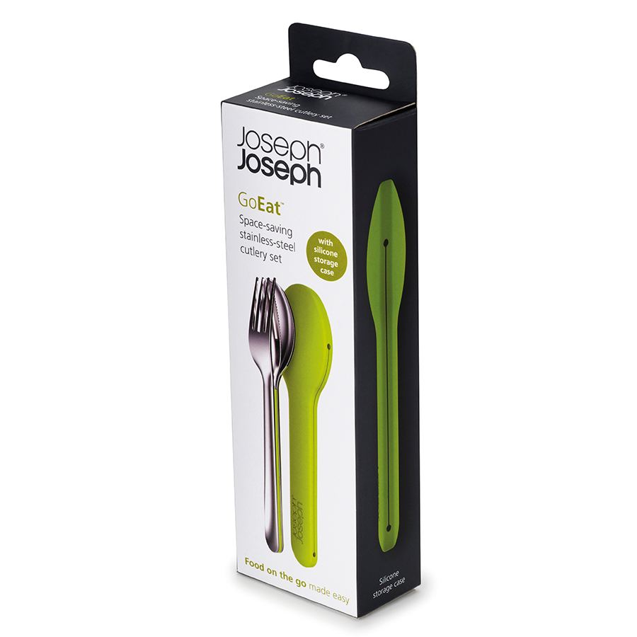 фото Joseph joseph набор столовых приборов goeat cutlery set, 3 шт. зеленый