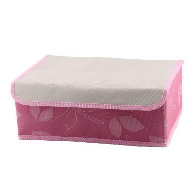 фото Складной кофр для хранения носков и нижнего белья 24 ячейки, 32х24х12,5 см, розовый