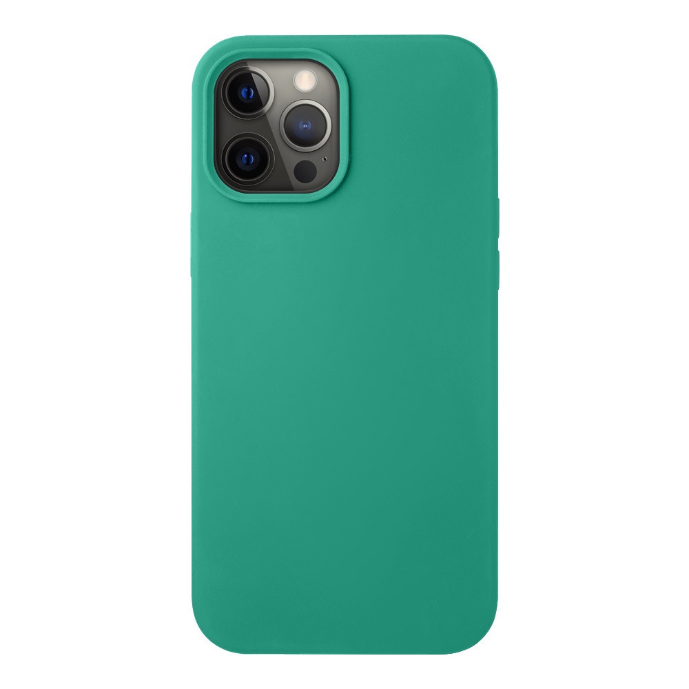 фото Накладка liquid silicone для apple iphone 12 pro max, зеленый, картон, deppa