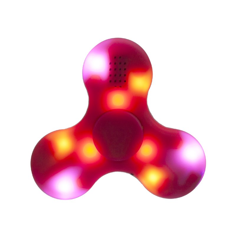 фото Колонка беспроводная bluetooth «lp» spinner с led подсветкой (розовая)