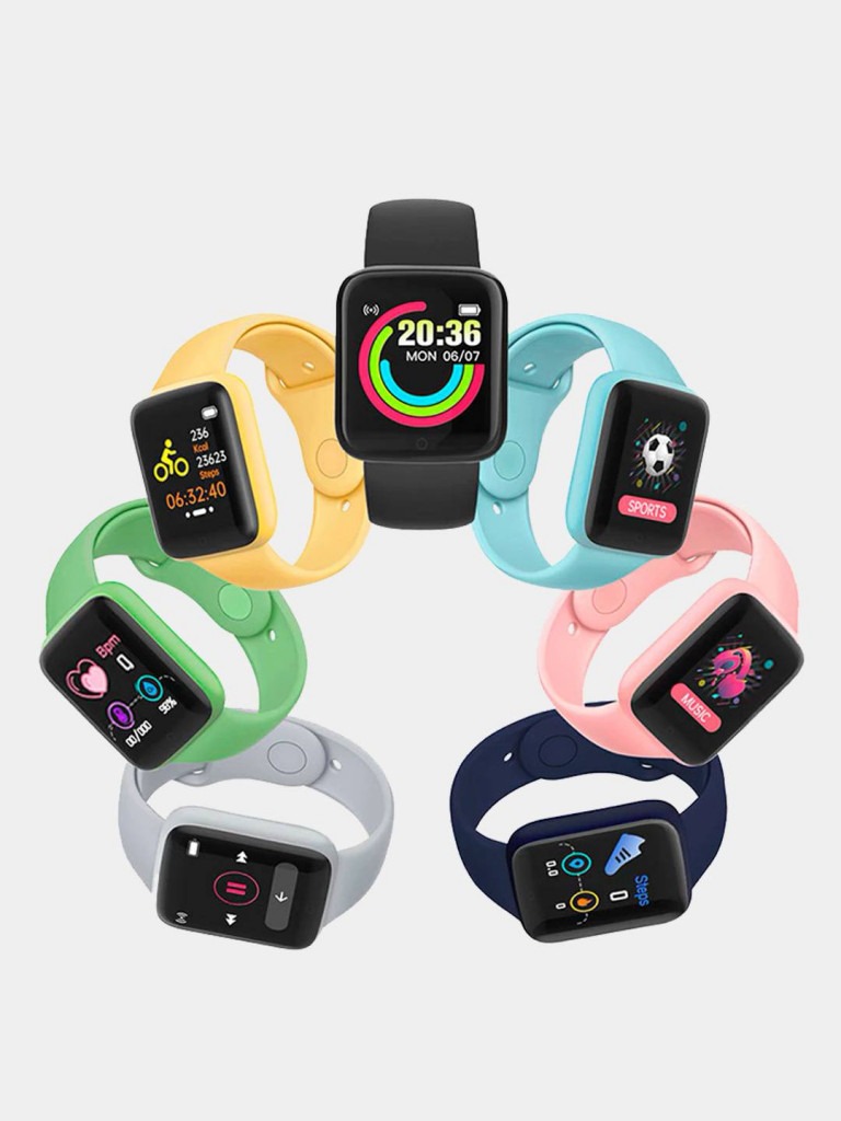 Умные часы Macaron Color Smart Watch, розовые