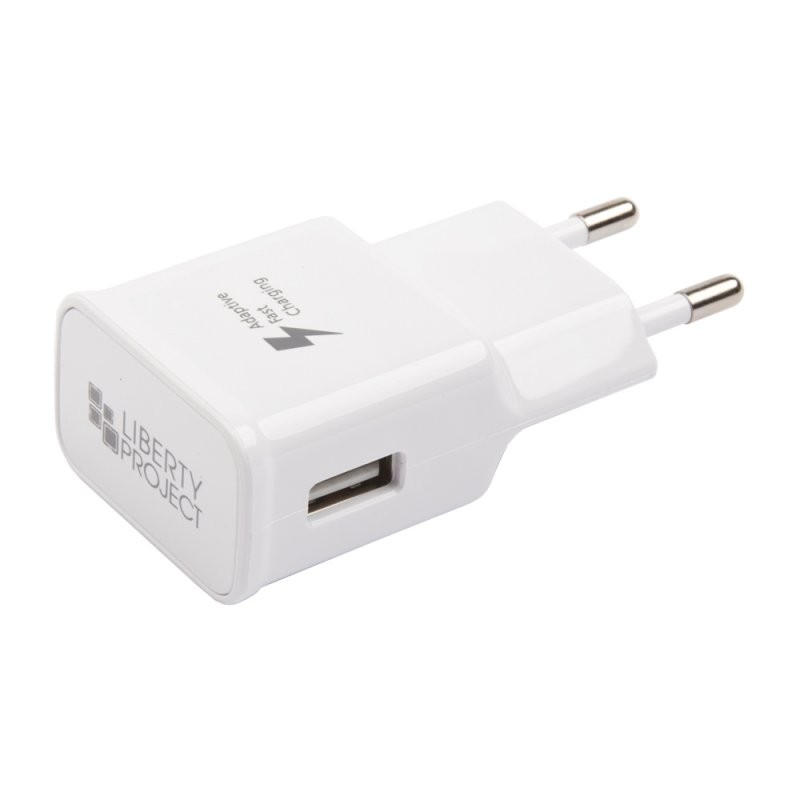 

СЗУ «LP» с выходом USB Fast Charge + кабель USB Type-C 5В-2,1А/9В-1,67A (белое/коробка)