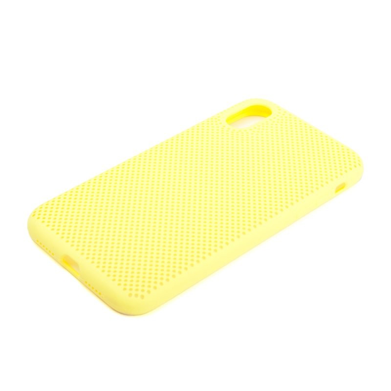 фото Силиконовый чехол «lp» для iphone xr «silicone dot case» (желтый/коробка)