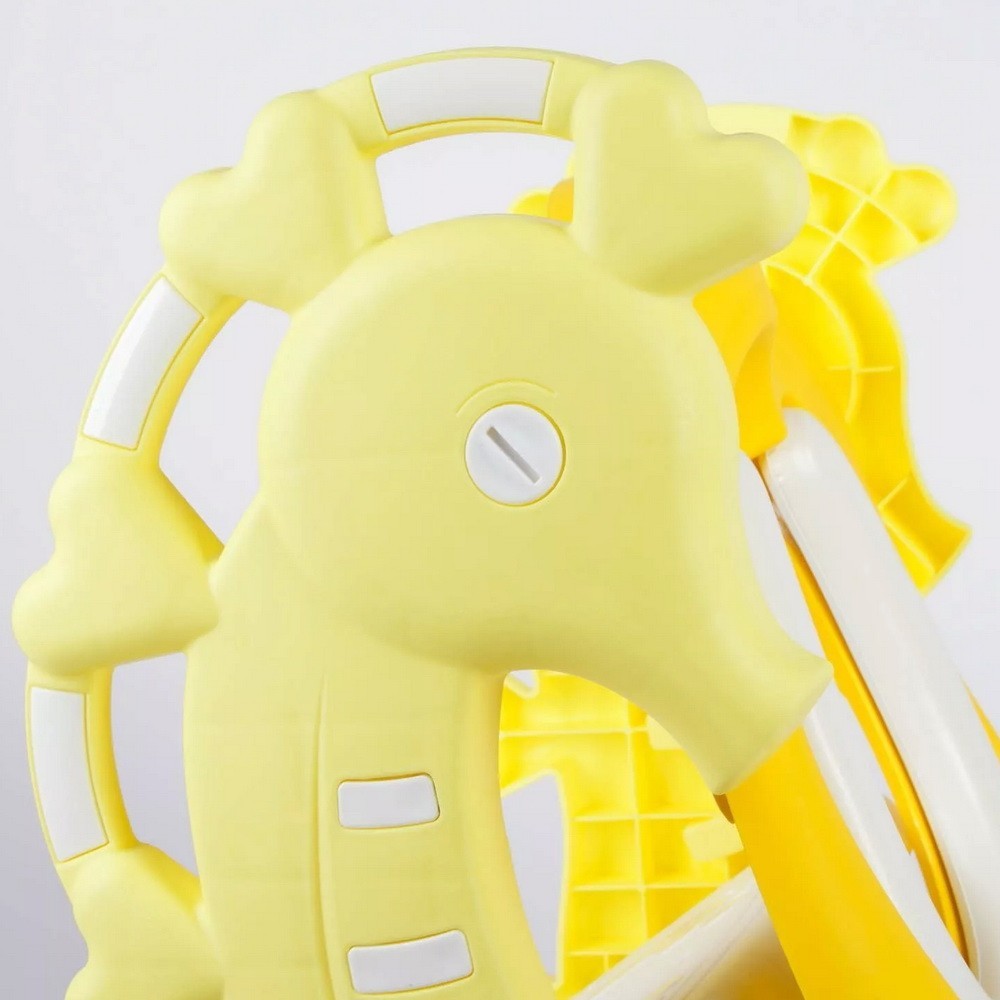 фото Сиденье на унитаз со ступенькой - морской конёк, желтый