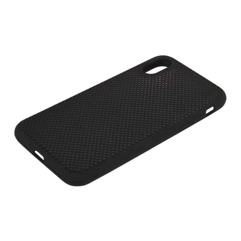 фото Силиконовый чехол «lp» для iphone x/xs «silicone dot case» (черный/коробка)