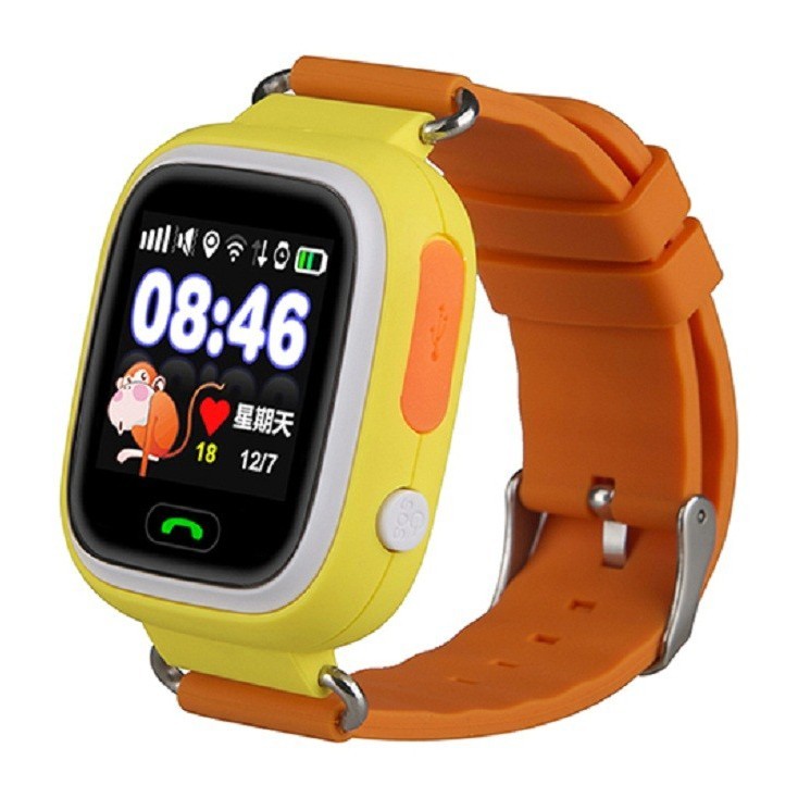 фото Smart baby watch q80 - умные детские часы с gps, оранжевый
