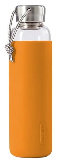 фото Бутылка для воды black + blum glass water bottle 600 мл стекло, металл, силикон orange