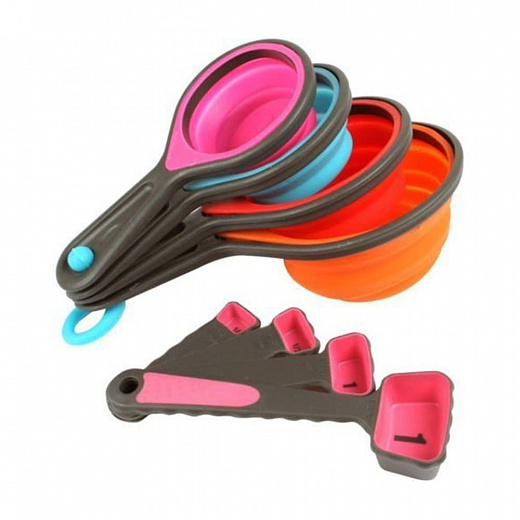 Купить Набор силиконовых мерных ложек Silicone Measuring Cuo Set, 8 шт