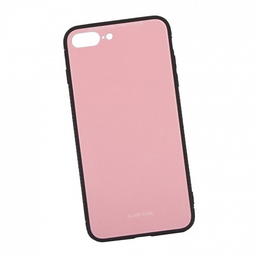 Купить Защитная крышка «LP» для iPhone 7 Plus/8 Plus «Glass Case» (розовое стекло/коробка)